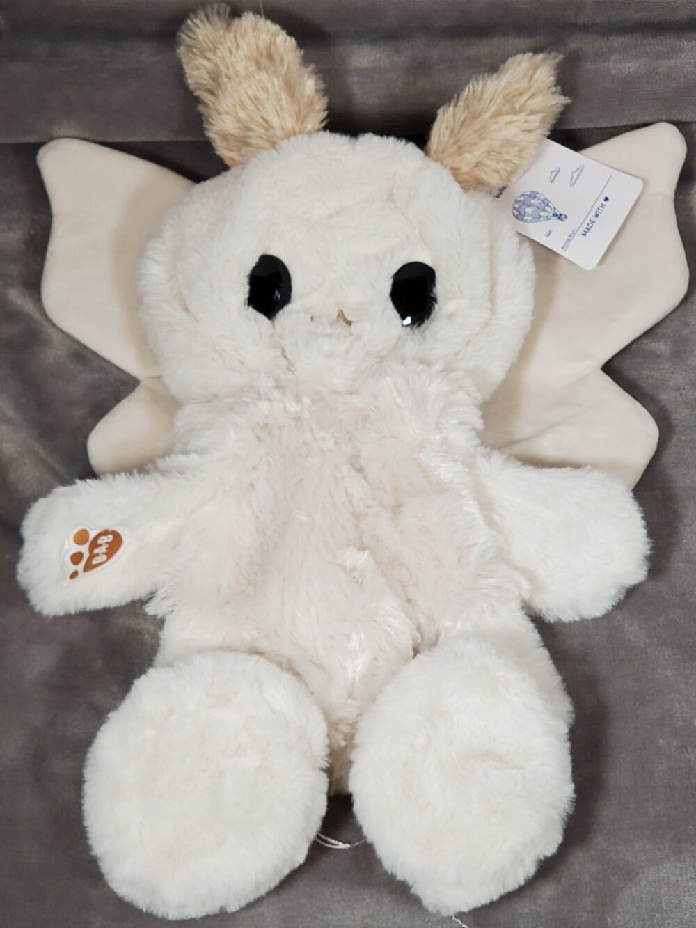 Build a Bear Workshop UNSTUFFED Sky Puppy Moth Plush NWT